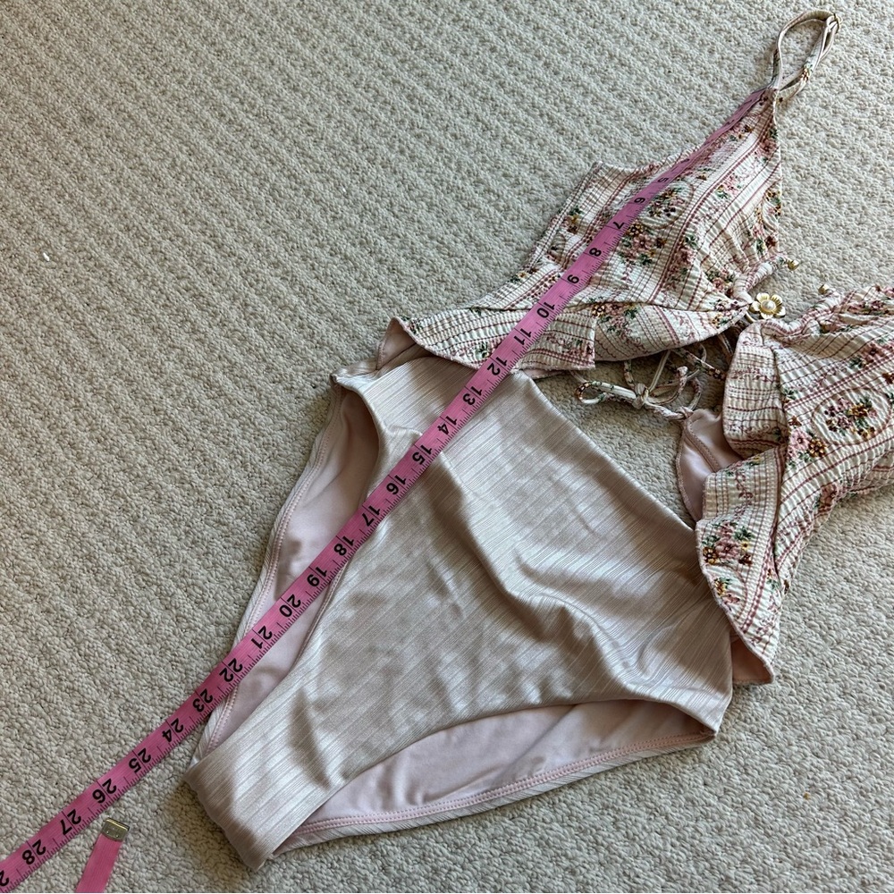 P2F Carly Floral Blush One Piece Swim Suit - Picture 6 of 12